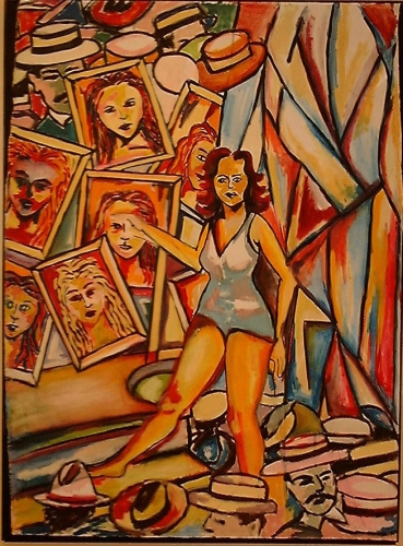 (Mother as Emma Goldman) -- Oil on Canvas -- Dimensions on Kipton Art Link 